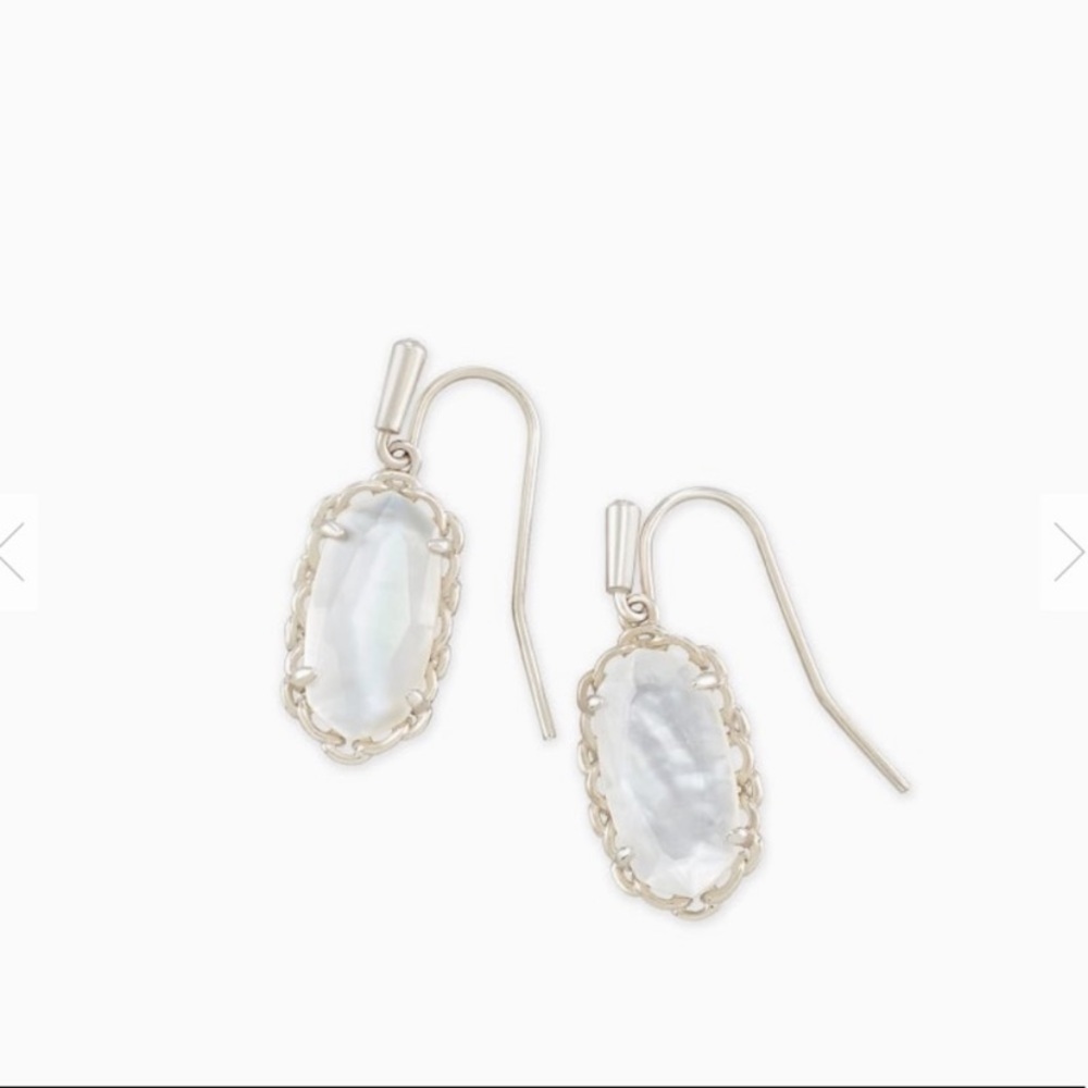 NWT KENDRA SCOTT LEE MACRAME EARRINGS SILVER